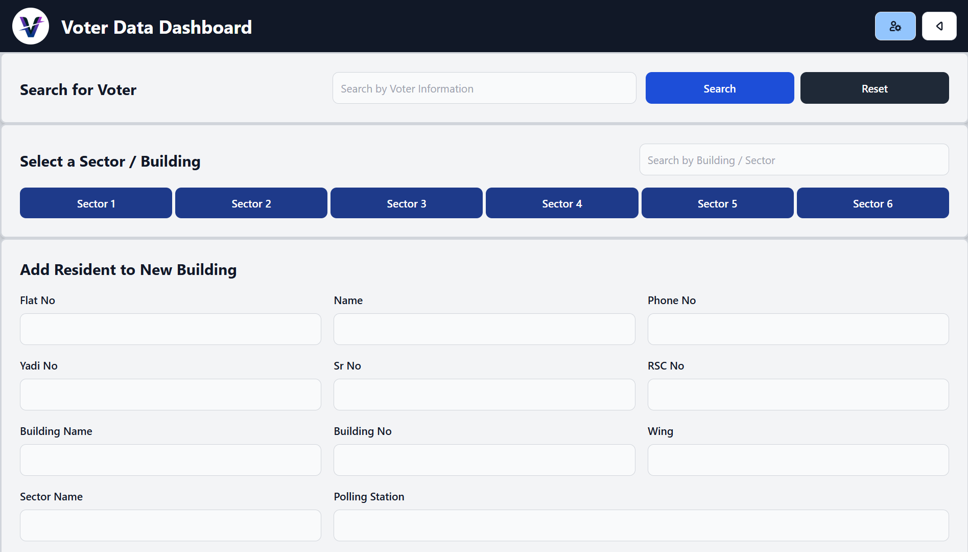 Voter Data Management Dashboard